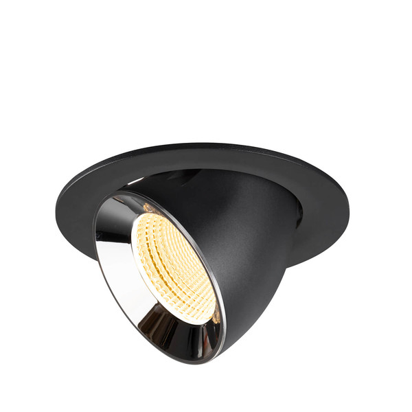 SLV 1009729 NUMINOS GIMBLE L, Deckeneinbauleuchte schwarz/chrom 3000K 55°
