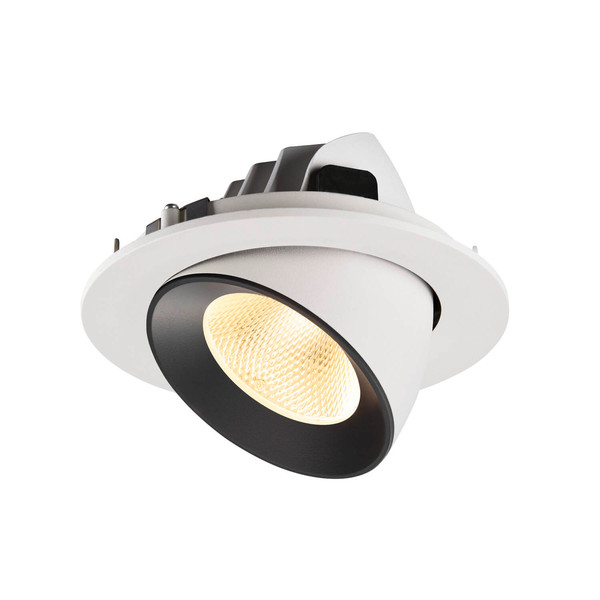 SLV 1009730 NUMINOS GIMBLE L, Deckeneinbauleuchte weiß/schwarz 3000K 20°