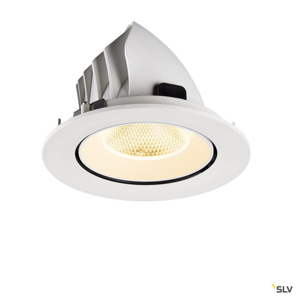 SLV 1009731 NUMINOS® GIMBLE L, Deckeneinbauleuchte, 3000 K, 20°, IP20, rund, weiß