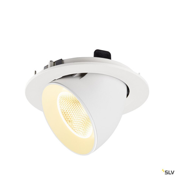 SLV 1009731 NUMINOS® GIMBLE L, Deckeneinbauleuchte, 3000 K, 20°, IP20, rund, weiß