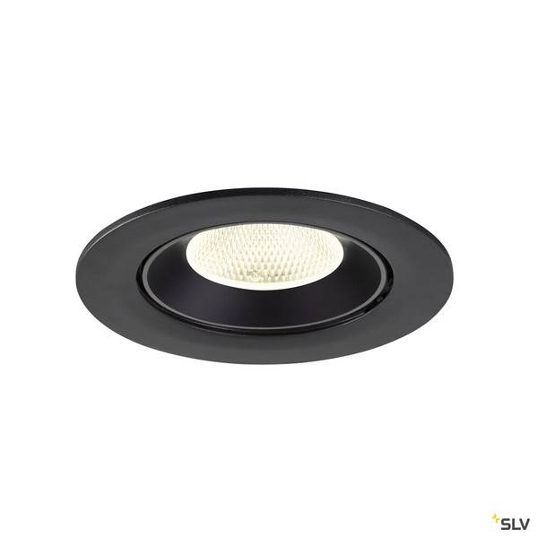 SLV 1009739 NUMINOS® GIMBLE L, Deckeneinbauleuchte, 4000 K, 20°, IP20, rund, schwarz