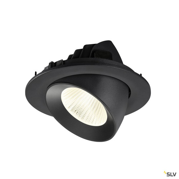 SLV 1009742 NUMINOS® GIMBLE L, Deckeneinbauleuchte, 4000 K, 40°, IP20, rund, schwarz