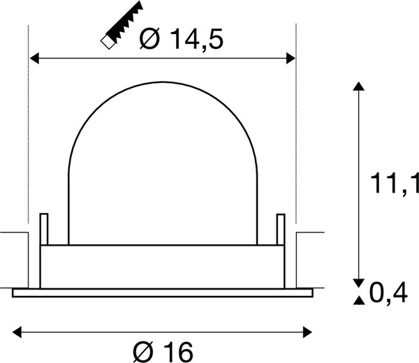SLV 1009743 NUMINOS® GIMBLE L, Deckeneinbauleuchte, 4000 K, 40°, IP20, rund, schwarz / weiß