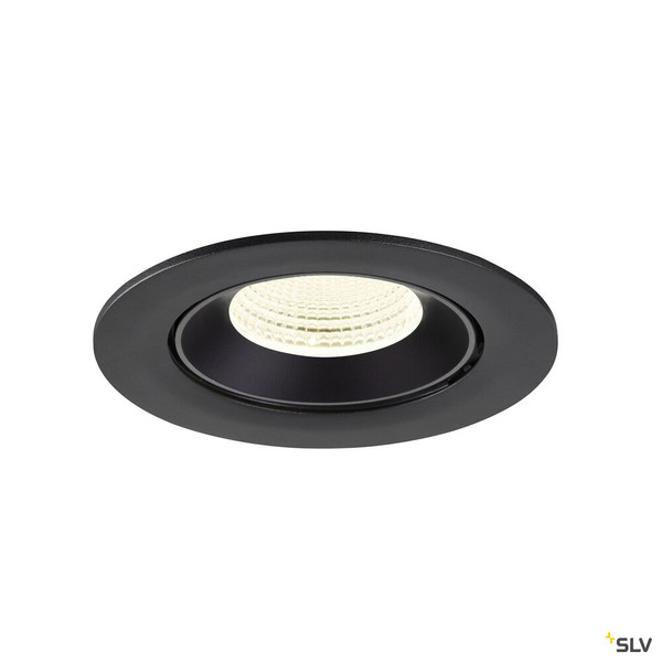 SLV 1009745 NUMINOS® GIMBLE L, Deckeneinbauleuchte, 4000 K, 55°, IP20, rund, schwarz