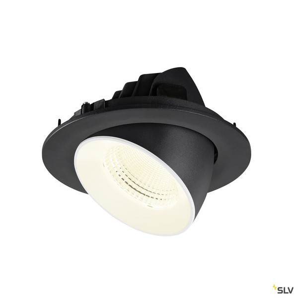 SLV 1009746 NUMINOS® GIMBLE L, Deckeneinbauleuchte, 4000 K, 55°, IP20, rund, schwarz / weiß