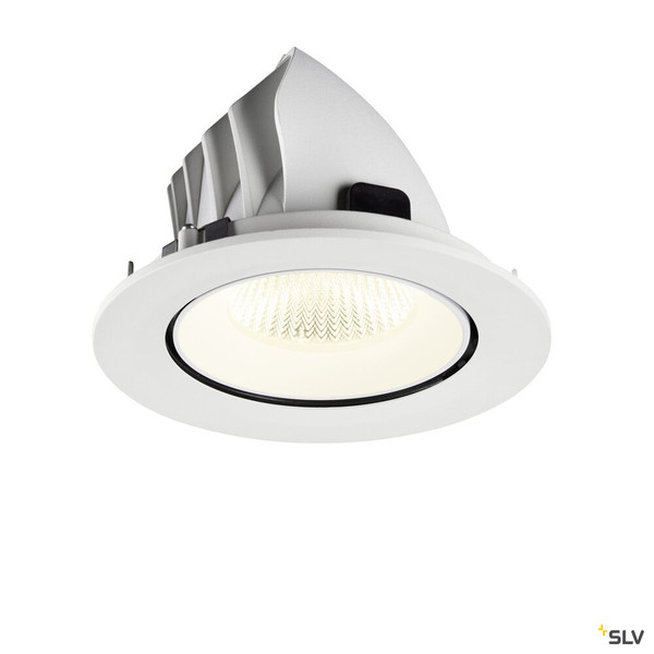 SLV 1009752 NUMINOS® GIMBLE L, Deckeneinbauleuchte, 4000 K, 40°, IP20, rund, weiß