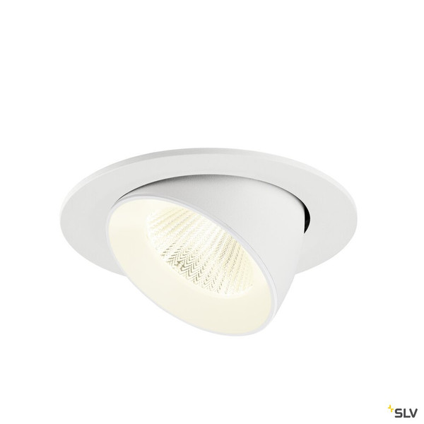 SLV 1009752 NUMINOS® GIMBLE L, Deckeneinbauleuchte, 4000 K, 40°, IP20, rund, weiß