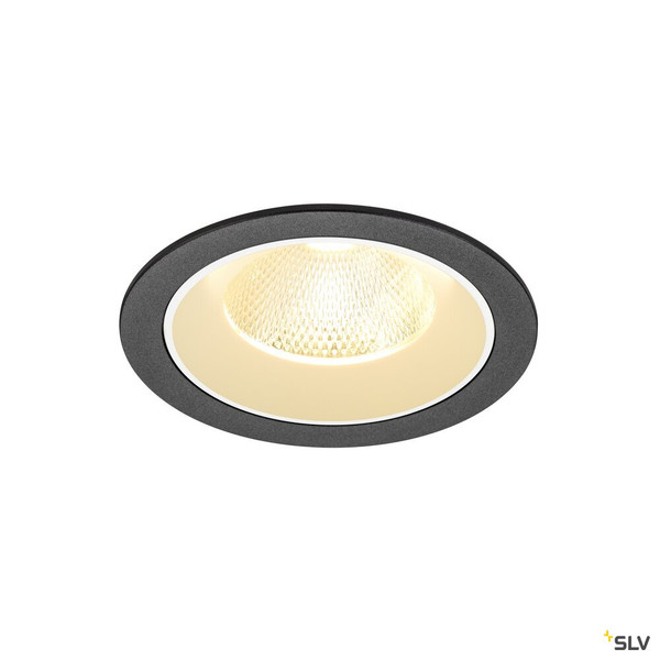 SLV 1009775 NUMINOS® L, Deckeneinbauleuchte, 3000 K, 20°, IP20, rund, schwarz / weiß