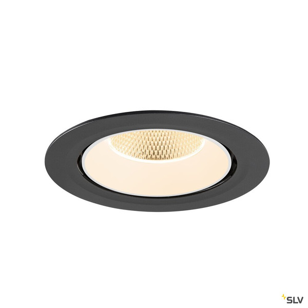 SLV 1009865 NUMINOS® GIMBLE XL, Deckeneinbauleuchte,, 2700 K, 20°, schwarz / weiß