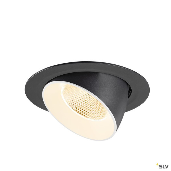 SLV 1009865 NUMINOS® GIMBLE XL, Deckeneinbauleuchte,, 2700 K, 20°, schwarz / weiß