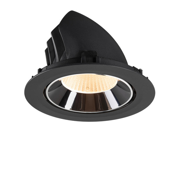 SLV 1009869 NUMINOS GIMBLE XL, Deckeneinbauleuchte schwarz/chrom 2700K 40°