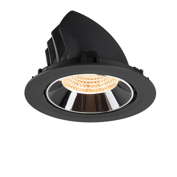 SLV 1009872 NUMINOS GIMBLE XL, Deckeneinbauleuchte schwarz/chrom 2700K 55°