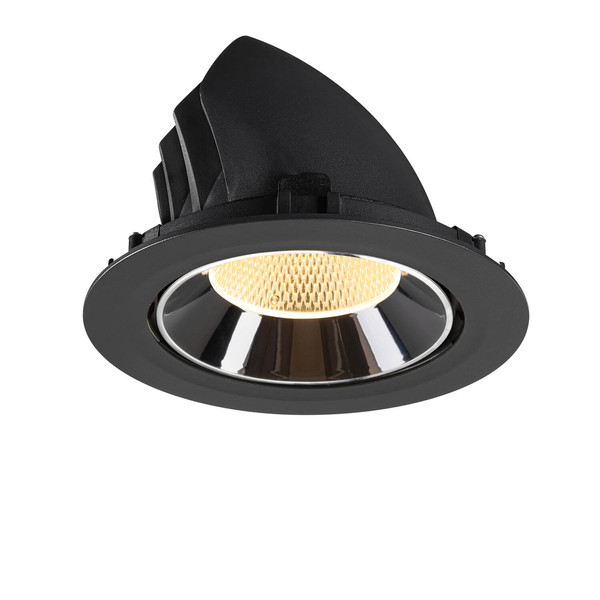 SLV 1009884 NUMINOS GIMBLE XL, Deckeneinbauleuchte schwarz/chrom 3000K 20°
