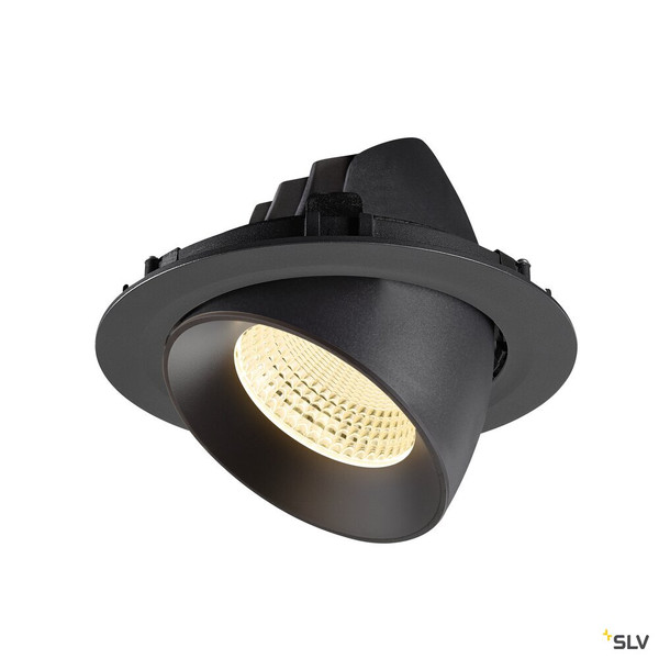 SLV 1009888 NUMINOS® GIMBLE XL, Deckeneinbauleuchte,, 3000 K, 55°, schwarz