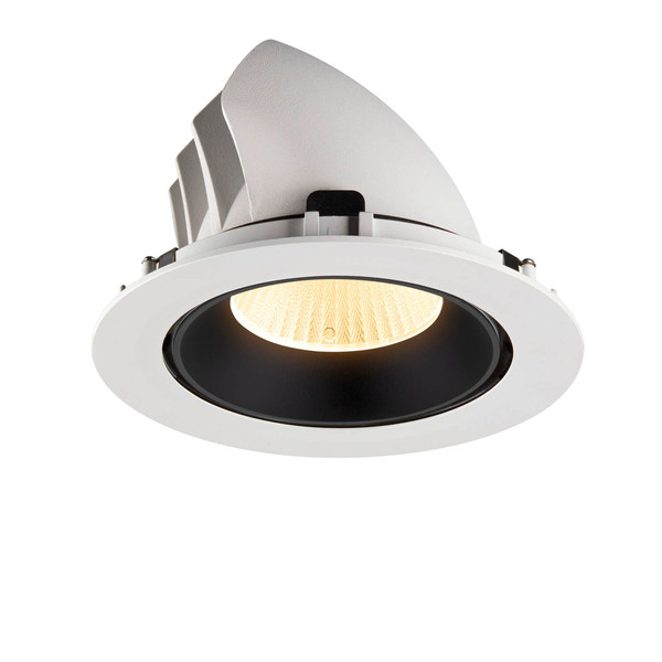 SLV 1009894 NUMINOS GIMBLE XL, Deckeneinbauleuchte weiß/schwarz 3000K 40°