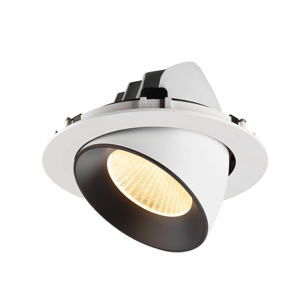 SLV 1009894 NUMINOS GIMBLE XL, Deckeneinbauleuchte weiß/schwarz 3000K 40°