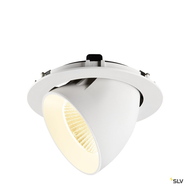 SLV 1009895 NUMINOS® GIMBLE XL, Deckeneinbauleuchte,, 3000 K, 40°, weiß