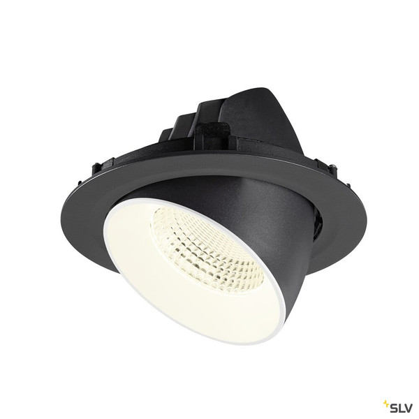 SLV 1009907 NUMINOS® GIMBLE XL, Deckeneinbauleuchte,, 4000 K, 55°, schwarz / weiß