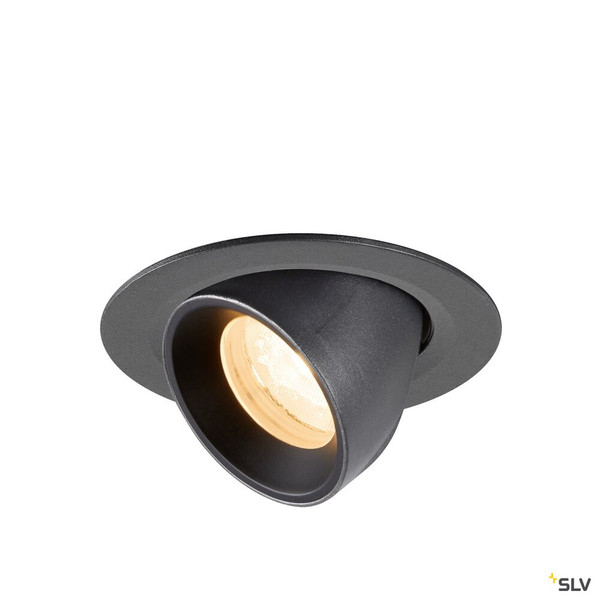SLV 1010029 NUMINOS® GIMBLE XS, Deckeneinbauleuchte, 2700 K, 40°, IP20, rund, schwarz