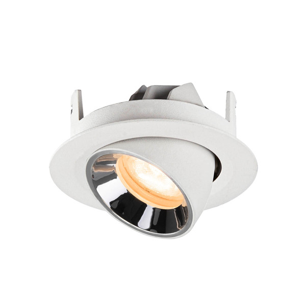 SLV 1010043 NUMINOS GIMBLE XS, Deckeneinbauleuchte weiß/chrom 2700K 55°