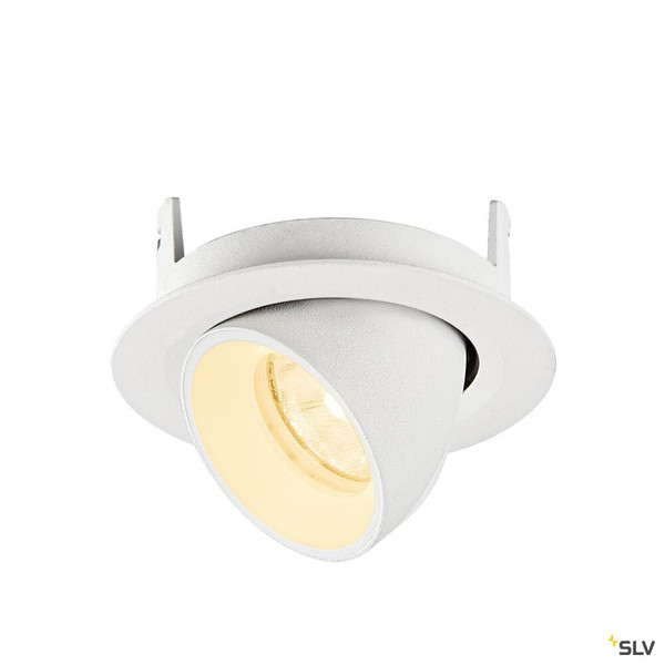 SLV 1010054 NUMINOS® GIMBLE XS, Deckeneinbauleuchte, 3000 K, 20°, IP20, rund, weiß