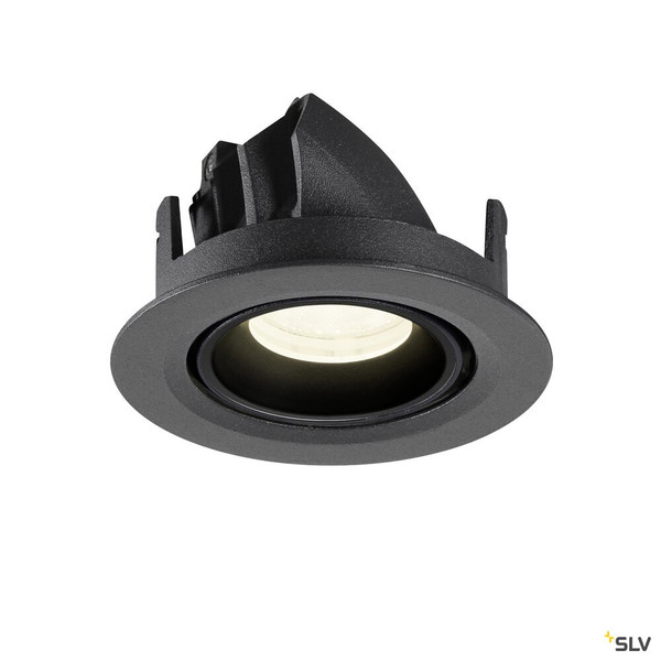 SLV 1010065 NUMINOS® GIMBLE XS, Deckeneinbauleuchte, 4000 K, 40°, IP20, rund, schwarz