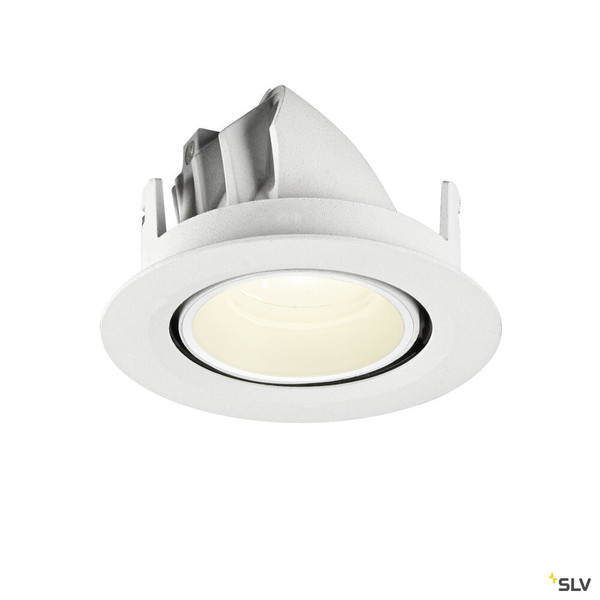 SLV 1010072 NUMINOS® GIMBLE XS, Deckeneinbauleuchte, 4000 K, 20°, IP20, rund, weiß