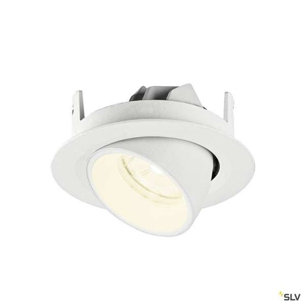 SLV 1010072 NUMINOS® GIMBLE XS, Deckeneinbauleuchte, 4000 K, 20°, IP20, rund, weiß