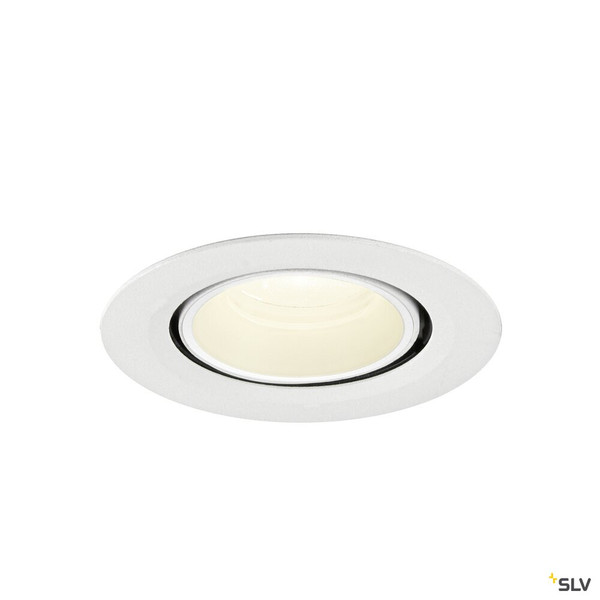 SLV 1010072 NUMINOS® GIMBLE XS, Deckeneinbauleuchte, 4000 K, 20°, IP20, rund, weiß