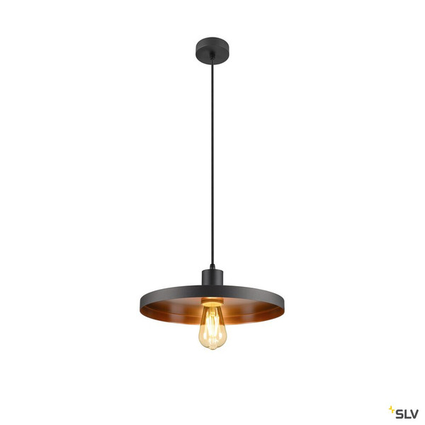 SLV 1010096 LALU® PLATE 33, Leuchtenschirm, E27 Base, Mix&Match, H: 1.5 cm, schwarz / bronze