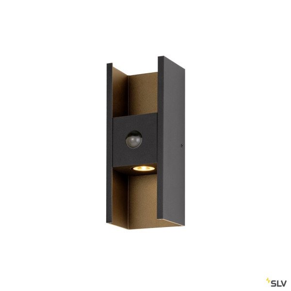 SLV 1010108 FLATT II, Wandaufbauleuchte, SENSOR, 2700 K, max. 10 W, schwarz