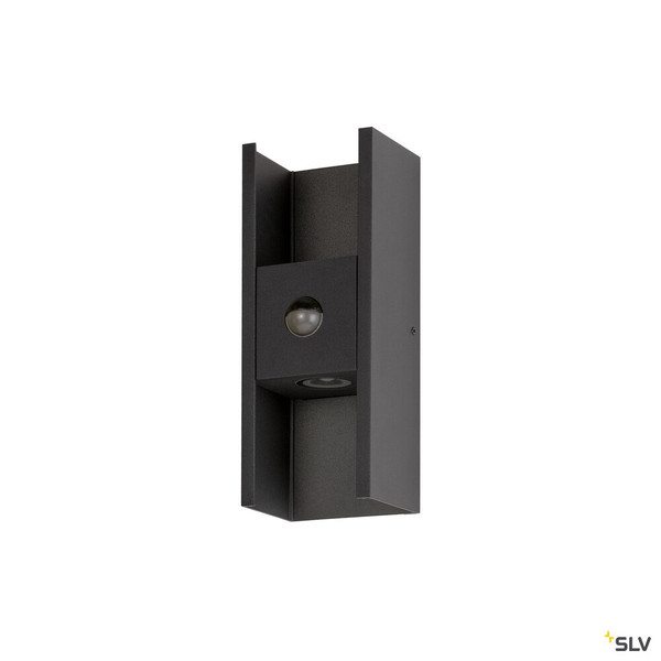 SLV 1010108 FLATT II, Wandaufbauleuchte, SENSOR, 2700 K, max. 10 W, schwarz