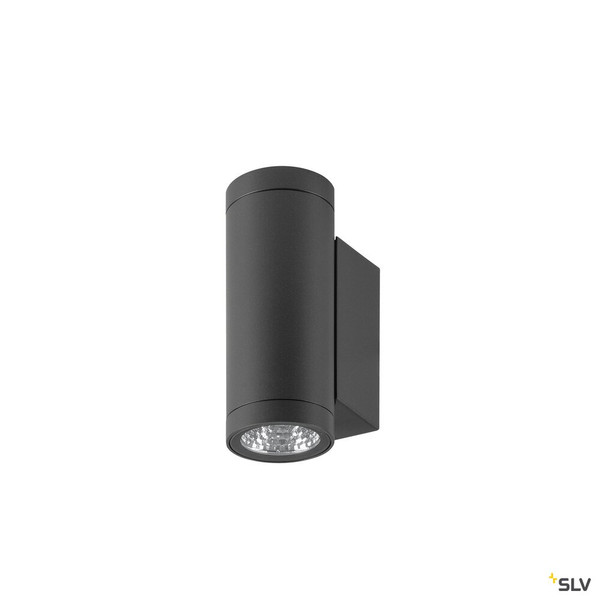 SLV 1010167 HELIA PRO S, Wandaufbauleuchte, up/down, DALI, P2, zylindrisch, 2700 K, 12 W, 24°, anthrazit