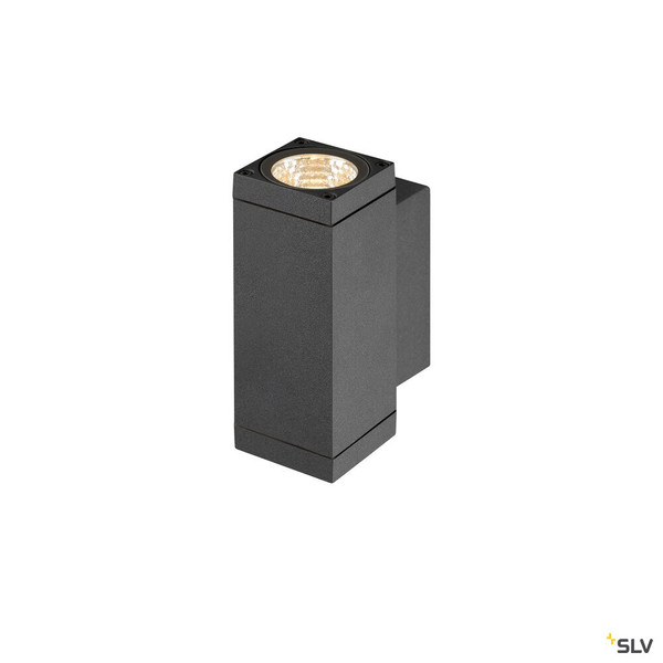 SLV 1010183 THEO PRO S, Wandaufbauleuchte, up/down, DALI, P2, rechteckig, 2700 K, 12 W, 24°, anthrazit