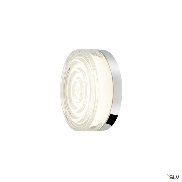 SLV 1010211 CYFT WAVE XL, Wand- und Deckenaufbauleuchte, 2700/3000/4000 K, 15 W, PHASE, 105°, IP65 schwarz / klar