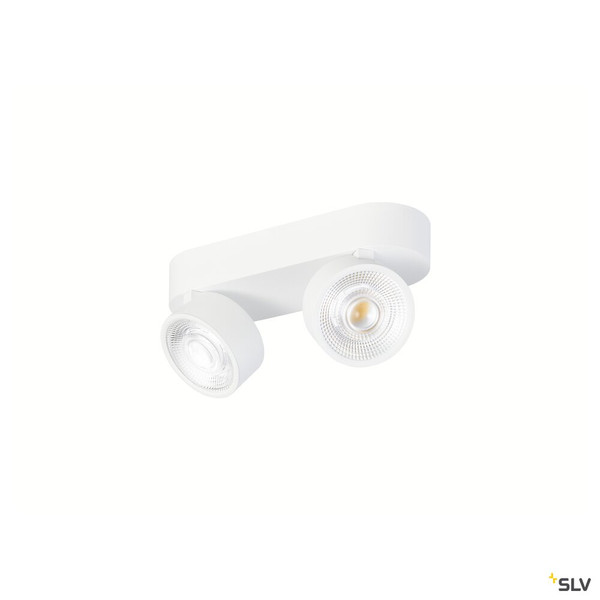 SLV 1010269 KALU 2.0, Wand- und Deckenaufbauleuchte, PHASE, 3000 K, 19 W, 36°, weiß