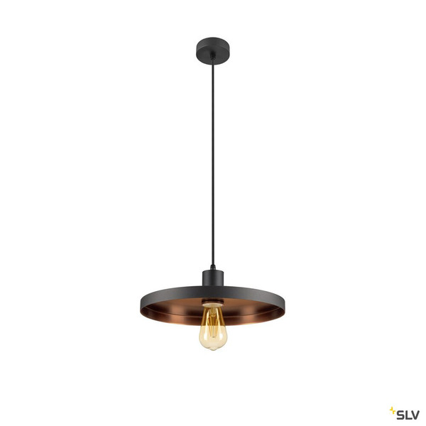 SLV 1010285 LALU®, Pendelleuchte, E27 Base, Mix&Match, Pendellänge 200 cm, 1 x max. 10 W, schwarz