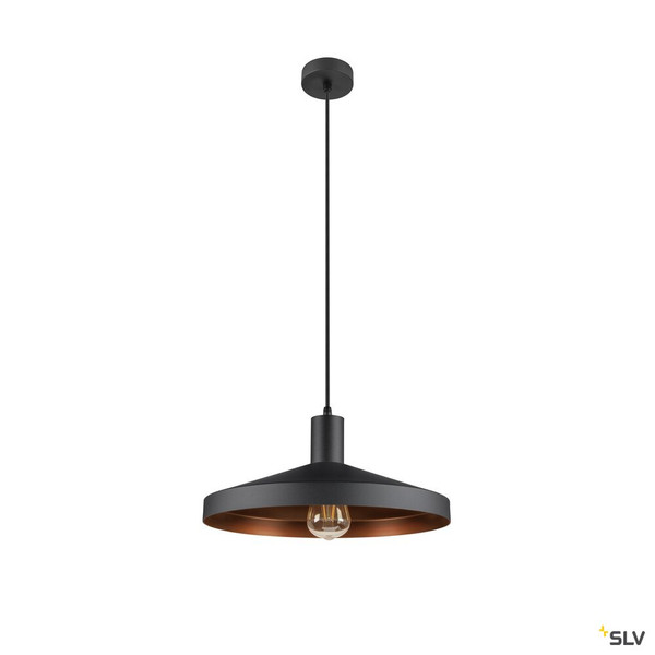 SLV 1010285 LALU®, Pendelleuchte, E27 Base, Mix&Match, Pendellänge 200 cm, 1 x max. 10 W, schwarz