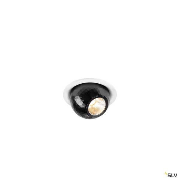SLV 1010354 DYSKO, Deckeneinbauleuchte, rund, PHASE, 2700K, 6.4 W, 36°, weiß / schwarz