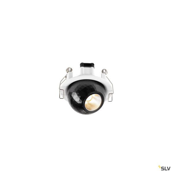 SLV 1010354 DYSKO, Deckeneinbauleuchte, rund, PHASE, 2700K, 6.4 W, 36°, weiß / schwarz