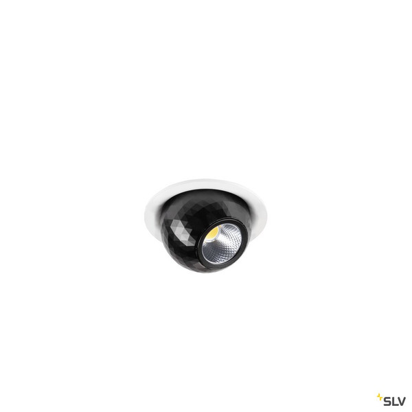 SLV 1010354 DYSKO, Deckeneinbauleuchte, rund, PHASE, 2700K, 6.4 W, 36°, weiß / schwarz