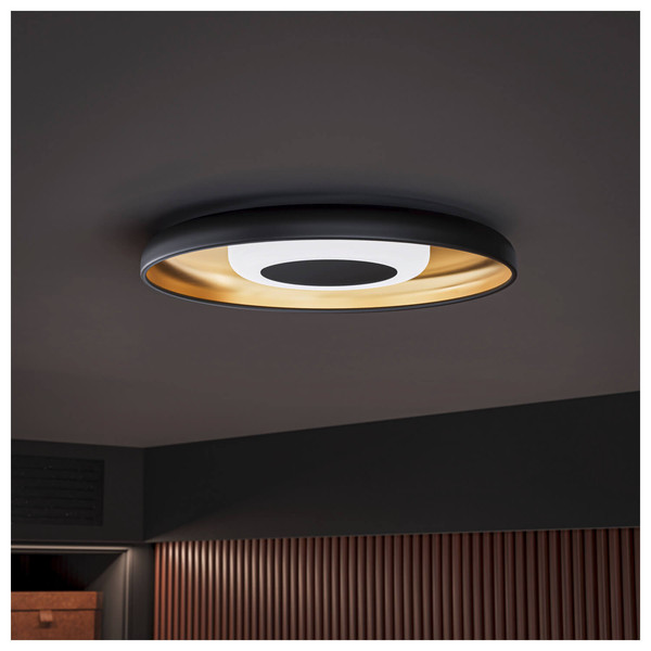 SLV 1010365 MOTUNA, CW, Phase, Wand- und Deckenaufbauleuchte, rund, 2700K, 10W, 130°, weiß / goldfarben