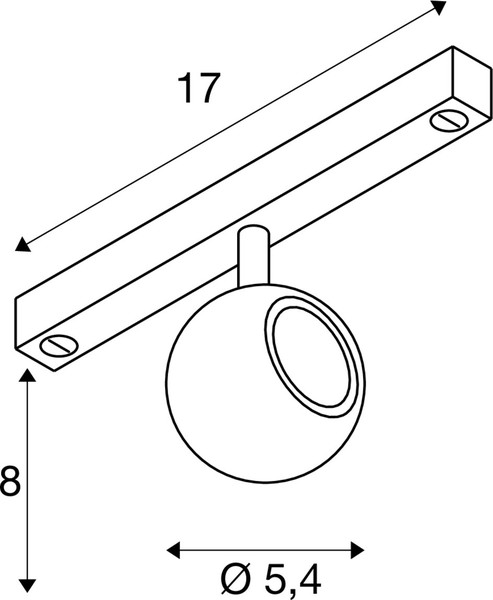 SLV 1010375 DYSKO, 48V Spot, DALI, deep & recessed track, 2700K, 5.6 W, 36°, schwarz / gold