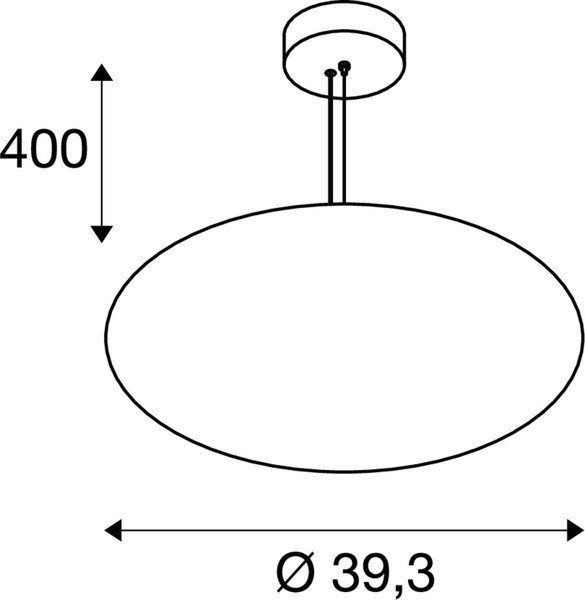 SLV 1010414 OLYPSO 40, Pendelleuchte, E27, Pendellänge 400 cm, 1 x max. 40 W, gold