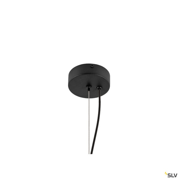 SLV 1010415 OLYPSO 50, Pendelleuchte, E27, Pendellänge 400 cm, 1 x max. 40 W, schwarz