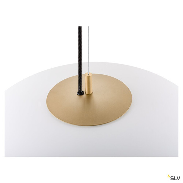 SLV 1010416 OLYPSO 50, Pendelleuchte, E27, Pendellänge 400 cm, 1 x max. 40 W, gold