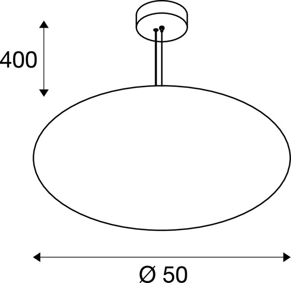 SLV 1010416 OLYPSO 50, Pendelleuchte, E27, Pendellänge 400 cm, 1 x max. 40 W, gold