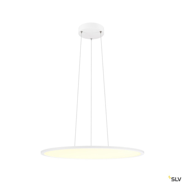 SLV 1010428 PANEL 60, Pendelleuchte, rund, DALI, Pendellänge 200 cm, 3000/4000K, 90°, weiß