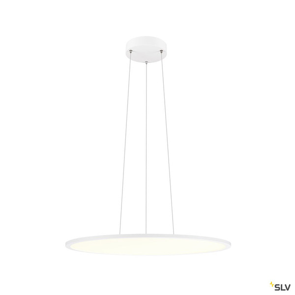 SLV 1010428 PANEL 60, Pendelleuchte, rund, DALI, Pendellänge 200 cm, 3000/4000K, 90°, weiß