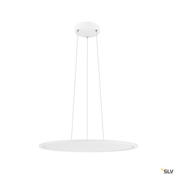 SLV 1010428 PANEL 60, Pendelleuchte, rund, DALI, Pendellänge 200 cm, 3000/4000K, 90°, weiß